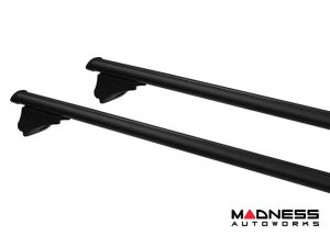 Alfa Romeo Stelvio Roof Rack Cross Bars - for models w/ factory roof rails - Black